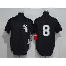 MLB Chicago White Sox 8 Bo Jackson Black Stitched Cooperstown Mesh Batting Practice Mitchell & Ness Men Jersey
