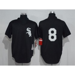 MLB Chicago White Sox 8 Bo Jackson Black Stitched Cooperstown Mesh Batting Practice Mitchell & Ness Men Jersey