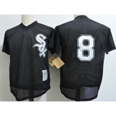 MLB Chicago White Sox 8 Bo Jackson Black Throwback Mitchell And Ness 1993 Stitched Men Jersey