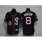 MLB Chicago White Sox 8 Bo Jackson Retired Black Retro 2016 Flexbase Majestic Baseball Men Jersey