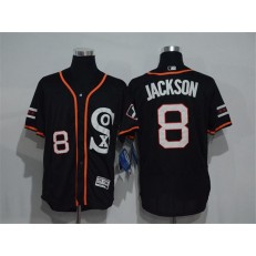 MLB Chicago White Sox 8 Bo Jackson Retired Black Retro 2016 Flexbase Majestic Baseball Men Jersey