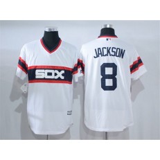 MLB Chicago White Sox 8 Bo Jackson White Pullover Stitched Majestic Cool Base Men Jersey