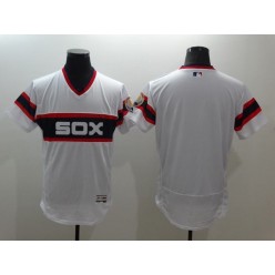 MLB Chicago White Sox Blank Retired White Pullover 2016 Flexbase Majestic Baseball Men Jersey