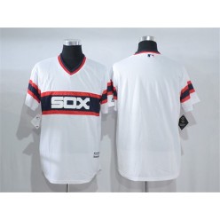 MLB Chicago White Sox Blank White Pullover Stitched Majestic Cool Base Men Jersey
