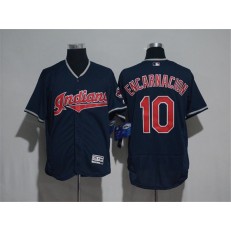 MLB Cleveland Indians 10 Edwin Encarnacion Navy Blue 2016 Flexbase Majestic Baseball Men Jersey