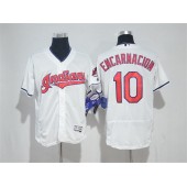 MLB Cleveland Indians 10 Edwin Encarnacion White Home 2016 Flexbase Majestic Baseball Men Jersey