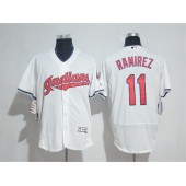 MLB Cleveland Indians 11 Jose Ramirez White Home 2016 Flexbase Majestic Baseball Men Jersey