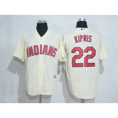 MLB Cleveland Indians 22 Jason Kipnis Cream Stitched Majestic Cool Base Men Jersey