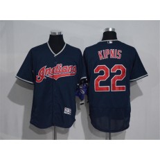 MLB Cleveland Indians 22 Jason Kipnis Navy Blue 2016 Flexbase Majestic Baseball Men Jersey