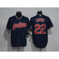 MLB Cleveland Indians 22 Jason Kipnis Navy Blue Stitched Majestic Cool Base Men Jersey