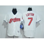 MLB Cleveland Indians 7 Kenny Lofton White Home 2016 Flexbase Majestic Baseball Men Jersey