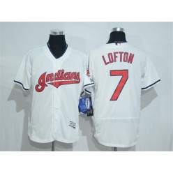 MLB Cleveland Indians 7 Kenny Lofton White Home 2016 Flexbase Majestic Baseball Men Jersey