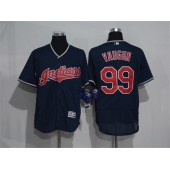 MLB Cleveland Indians 99 Rick Vaughn Navy Blue 2016 Flexbase Majestic Baseball Men Jersey