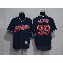 MLB Cleveland Indians 99 Rick Vaughn Navy Blue 2016 Flexbase Majestic Baseball Men Jersey