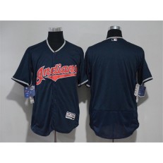 MLB Cleveland Indians Blank Navy Blue 2016 Flexbase Majestic Baseball Men Jersey