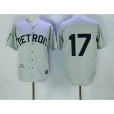 MLB Detroit Tigers 17 Denny McLain 1968 Gray Wool Throwback Men Jersey