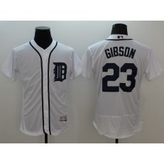 MLB Detroit Tigers 23 Kirk Gibson White Flexbase Authentic Collection Stitched Men Jersey