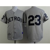 MLB Detroit Tigers 23 Willie Horton 1968 Gray Wool Throwback Men Jersey