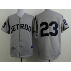 MLB Detroit Tigers 23 Willie Horton 1968 Gray Wool Throwback Men Jersey