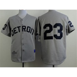 MLB Detroit Tigers 23 Willie Horton 1968 Gray Wool Throwback Men Jersey