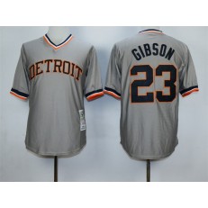 MLB Detroit Tigers 23 Willie Horton 1984 Gray Throwback Men Jersey