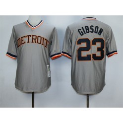 MLB Detroit Tigers 23 Willie Horton 1984 Gray Throwback Men Jersey