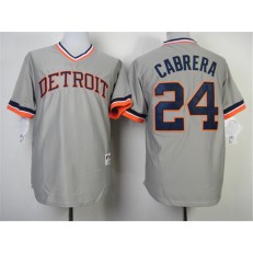 MLB Detroit Tigers 24 Miguel Cabrera 1984 Gray Pullover Men Jersey