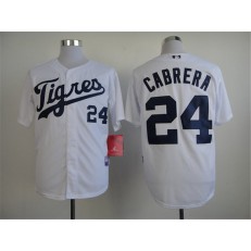 MLB Detroit Tigers 24 Miguel Cabrera 2013 White Men Jersey