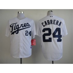 MLB Detroit Tigers 24 Miguel Cabrera 2013 White Men Jersey