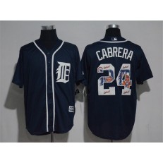 MLB Detroit Tigers 24 Miguel Cabrera 2017 New Cool Base Baseball Men Jersey