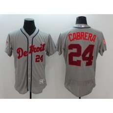 MLB Detroit Tigers 24 Miguel Cabrera Gray Fashion Stars & Stripes 2016 Flexbase Independence Day Men Jersey