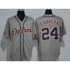 MLB Detroit Tigers 24 Miguel Cabrera Gray Road Stitched Baseball Men Jersey