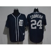 MLB Detroit Tigers 24 Miguel Cabrera Navy Blue 2017 Spring Training Stitched Majestic Cool Base Men Jersey