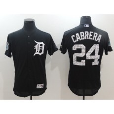MLB Detroit Tigers 24 Miguel Cabrera Navy Blue 2017 Spring Training Stitched Majestic Flex Base Men Jersey