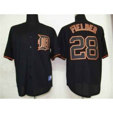MLB Detroit Tigers 28 J. D. Martinez Black Fashion Men Jersey