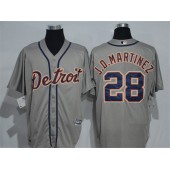MLB Detroit Tigers 28 J. D. Martinez Gray Road Stitched Baseball Men Jersey