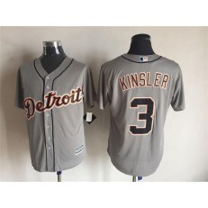 MLB Detroit Tigers 3 Ian Kinsler Gray Road Stitched Baseball Men Jersey