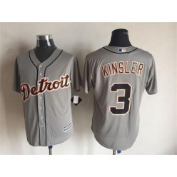 MLB Detroit Tigers 3 Ian Kinsler Gray Road Stitched Baseball Men Jersey