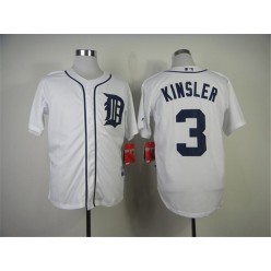 MLB Detroit Tigers 3 Ian Kinsler White Men Jersey