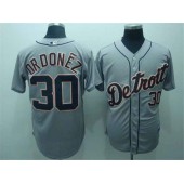 MLB Detroit Tigers 30 Magglio Ordonez Gray Men Jersey