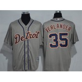 MLB Detroit Tigers 35 Justin Verlander Gray Road Stitched Baseball Men Jersey