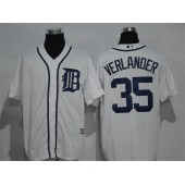 MLB Detroit Tigers 35 Justin Verlander White Home Stitched Baseball Men Jersey