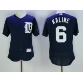 MLB Detroit Tigers 6 Al Kaline Navy Blue 2016 Flexbase Majestic Baseball Men Jersey