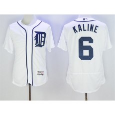 MLB Detroit Tigers 6 Al Kaline White Flexbase Authentic Collection Stitched Men Jersey