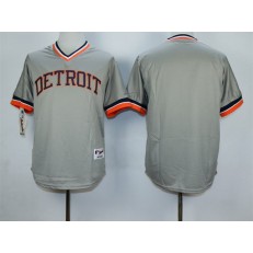 MLB Detroit Tigers Blank 1984 Gray Pullover Men Jersey