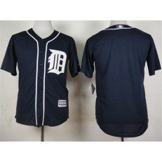 MLB Detroit Tigers Blank Alternate Navy Blue 2015 Cool Base Men Jersey