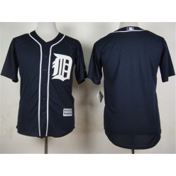 MLB Detroit Tigers Blank Alternate Navy Blue 2015 Cool Base Men Jersey