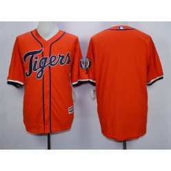 MLB Detroit Tigers Blank Alternate Orange 2015 Cool Base Men Jersey