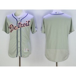 MLB Detroit Tigers Blank Gray Road 2016 Flexbase Majestic Baseball Men Jersey