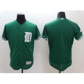 MLB Detroit Tigers Blank Green 2016 St. Patrick's Day Flexbase Majestic Baseball Men Jersey